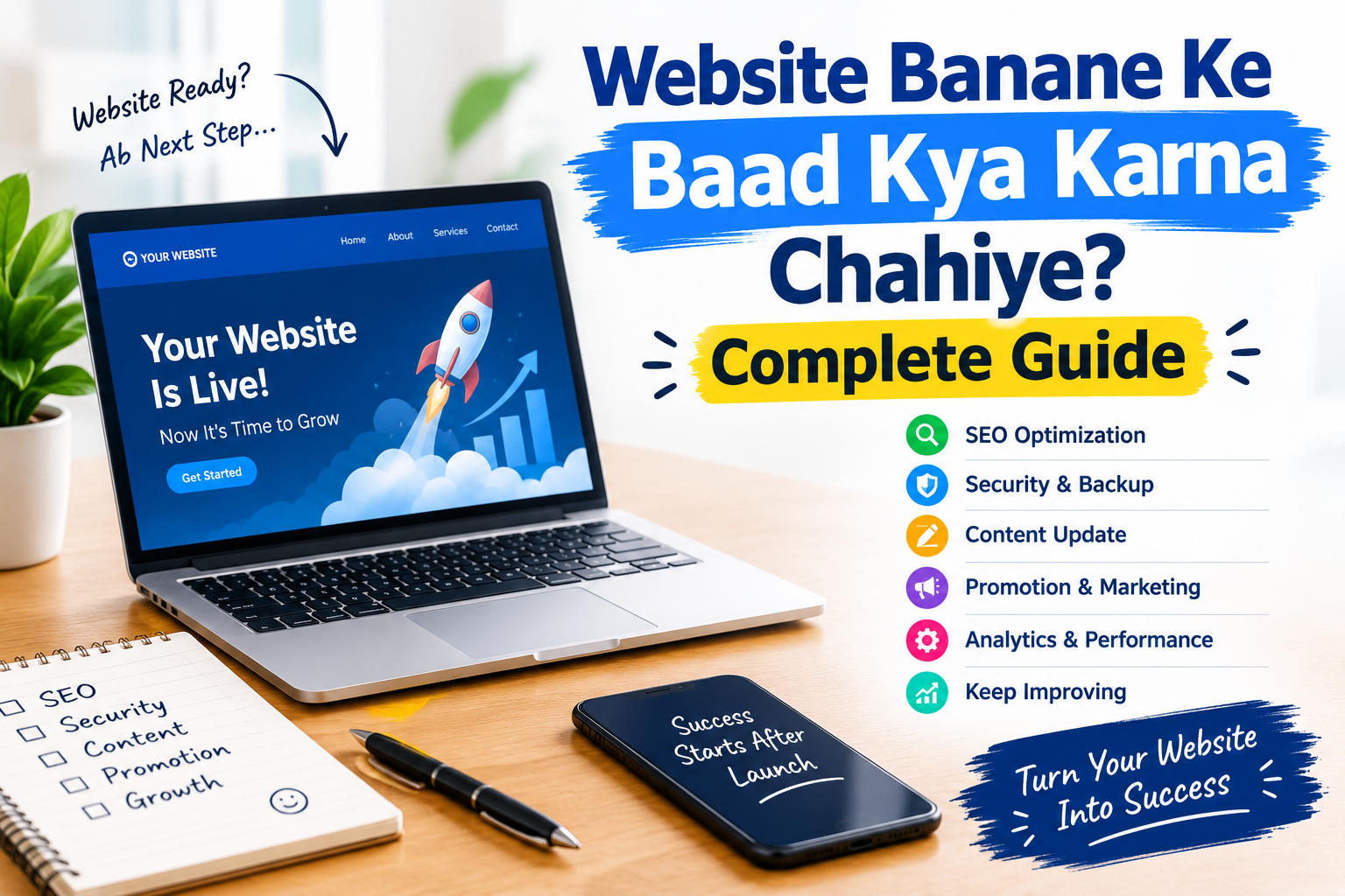 Website Banane Ke Baad Kya Karna Chahiye – Complete Guide